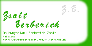 zsolt berberich business card